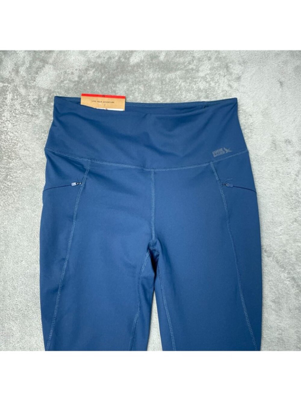 NWT Eddie Bauer Women's M Blue Trail Tight Leggings High-Waist Zip Pockets G2054 - Picture 12 of 14
